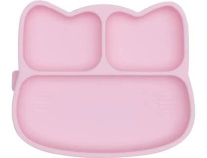 Prato em Silicone  Gatinho Rosa