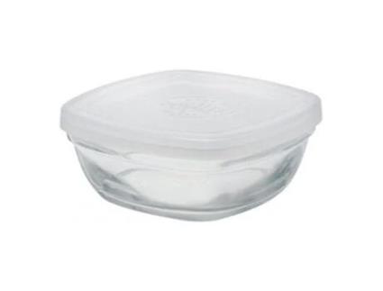 Lancheira Freshbox Transparente Com tampa Quadrado (9 cm)