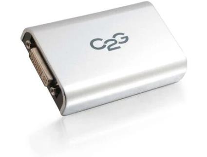 USB 2.0 to DVI Adapter - Adaptador de vídeo externo - USB 2.0 - DVI - cinza