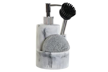 Doseador resina Inox com escova e esfregão