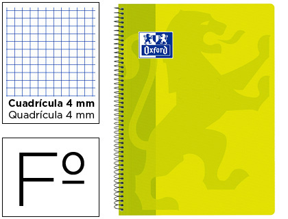 Caderno Espiral  School Classic Capa Polipr. Folio 80F Quadr. 4 mm c/ Margem Lima