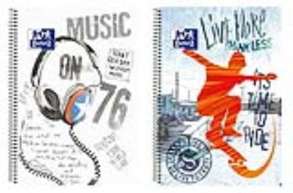 Caderno Espiral  Capa Extradura Folio 80F Quadricula 4 mm c/ Margem Street Spirit