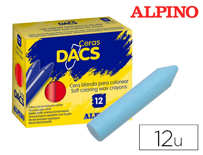 Lápis Cera  Unicolor Azul Celeste Caixa de 12 Unidades