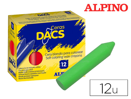 Lápis Cera  Unicolor Verde Medio Caixa de 12 Unidades