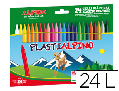 Lápis Cera Plasti Caixa de 24 Cores