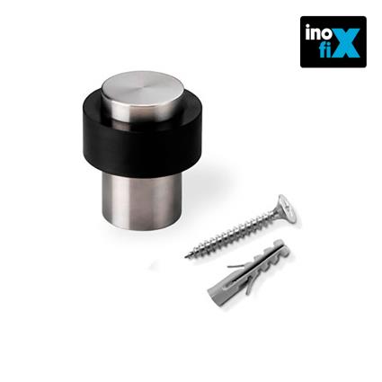 BATENTE PORTA ALTO COM AMORTIZADOR INOX (BLISTER) 