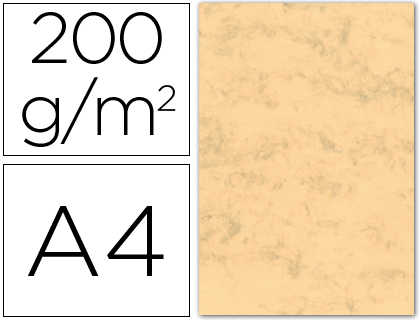 Cartolina  Marmoreada A4 200 Gr Ocre (100 Folhas)