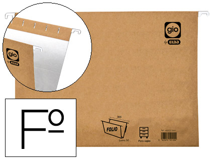 Capa de Suspensão  Folio Visor Superior Cristal Kraft Bicolor Eco Lombada 30 mm