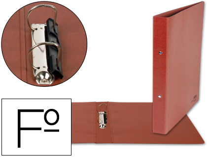 Pastas Aneis Cartão Couro Folio Ao Alto, Lombada 55, 2Aneis