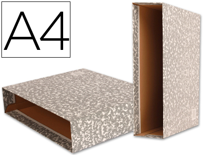 Caixa p/ Pasta de Arquivo Classic Red Din A4 Marmoreada Cinza