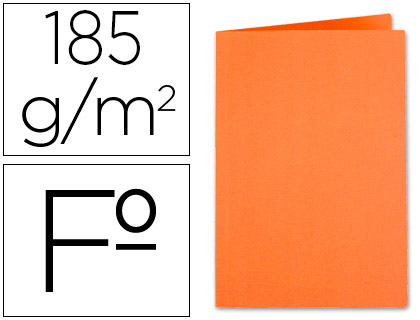 Classificador em Cartolina de 180gs, Folio, Laranja Intenso