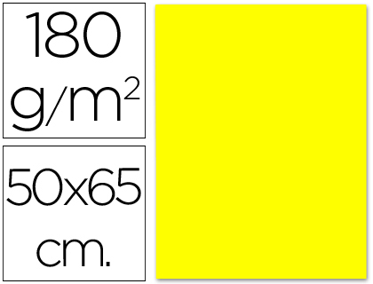 Cartolina 180 Gr 50X65 cm, Amarelo Limao