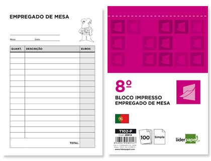 Bloco Empregado de Mesa Simples 105X155 mm
