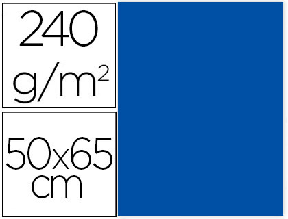 Cartolina 50X65cm 240Grs Azul 25 Unidades