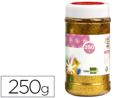 Purpurina Fantasia Cor Ouro Metalizado Frasco de 250 Gr