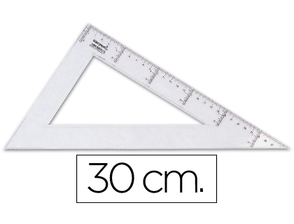 Esquadro Triangulo 30 cm Plastico