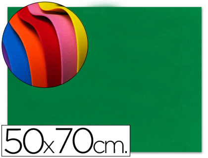 Folha Borracha Eva (esponja) 50X70cm 1,5mm cor Verde 10 Undades