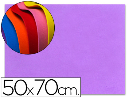 Folha Borracha Eva (esponja) 50X70cm 1,5mm cor Lilas 10 Unidades