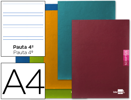 Caderno Escolar Scriptus 48F A4 Pautado Larga 3,5 Papel 90 Gr