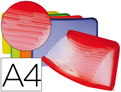 Pasta  Classificador c/ Fole Polipr.o Din A4 13 Departamentos (12 Unidades)