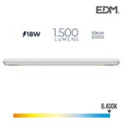 ARMADURA LED IP65 18W 1500 LUMENS 6.500K LUZ FRIA 