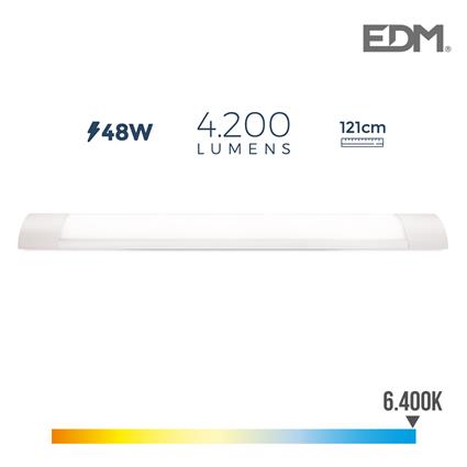 ARMADURA ELETRONICA LED 48W 6.400K LUZ FRIA 4200 LUMENS COM SUPORTES 