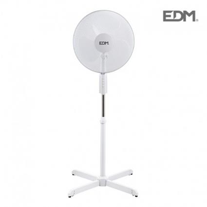 VENTOINHA DE PÉ BRANCO 50W Ø ASPAS 40 cm ALTURA REGULÁVEL 110-130 cm 