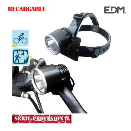 Lanterna 2-EM-1 Cabeça/Bicicleta Recarregável SUPER CREE LED 10W 800Lm - 
