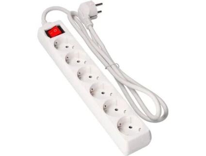 BLOCO 6 TOMADAS T/TL COM INTERRUPTOR 3M 3X1,5MM