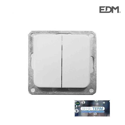 INTERRUPTOR DUPLO ENCASTRAR SERIE TERM  BLISTER