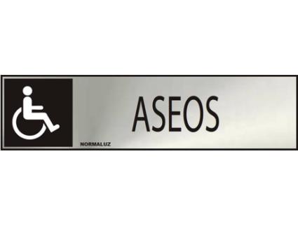 SINAL INFORMATIVO WC DEFIC. (INOX ADESIVO 0.8MM) 5X20CM