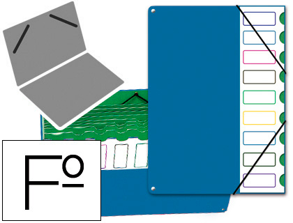 Capa Classificadora  c/ 9 Departamentos Azul