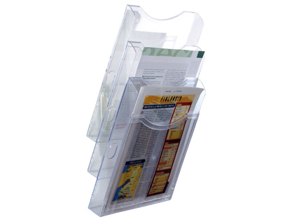 Expositor Mural Archivo c/ 3 Estantes p/ A4 - 445x155x239 mm