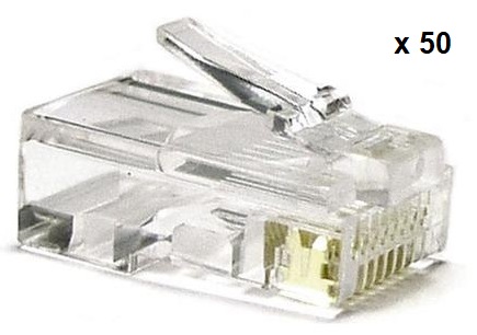Emb. 50x Fichas RJ45 Cat5e - 