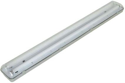 Armadura Estanque p/ 2x Lampadas Tubulares LED T8 1,20 mts