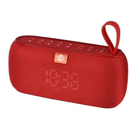 Coluna Bluetooth / Relógio Digital 10W (Vermelho) - 