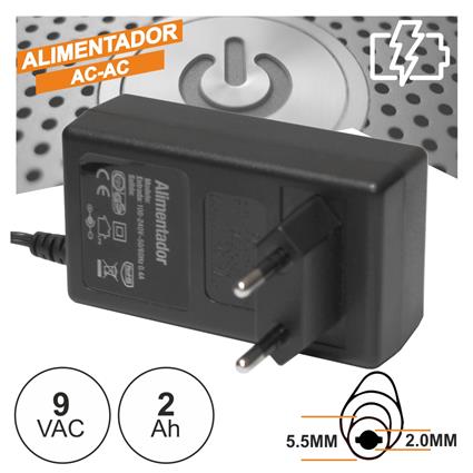 Alimentador AC-AC 9V 2A - 