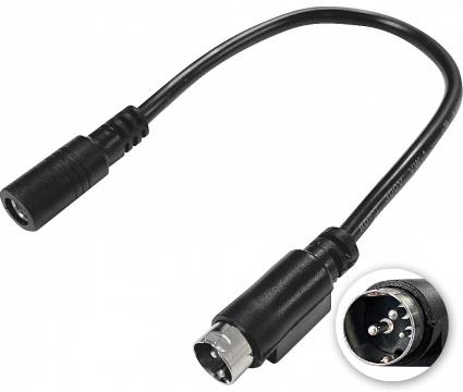 Cabo Adaptador Alimentação (DC Fêmea - DIN 3 Pinos Macho) 20cm - 