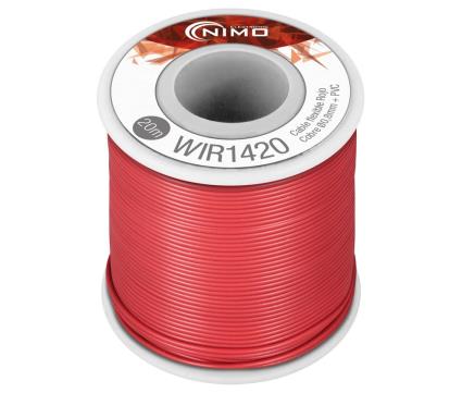 Bobine Fio Flexível Cobre 0,8mm (Vermelho) p/ Montagens - 20 mts