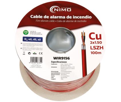 Bobine Cabo Blindado p/ Alarme de Incêndio em Cobre 2x 1,5mm² (100 mts) - 