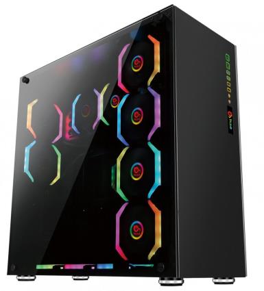 Caixa E-ATX Avalon 4fan Vidro Temperado USB 3.0 (Preto) - 