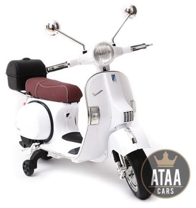 Scooter Vespa Elétrica 60W p/ Criança (Branco) - PIAGGIO