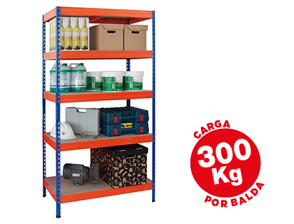 Estante Metálica com 5 Prateleiras com Capacidade 300Kg
