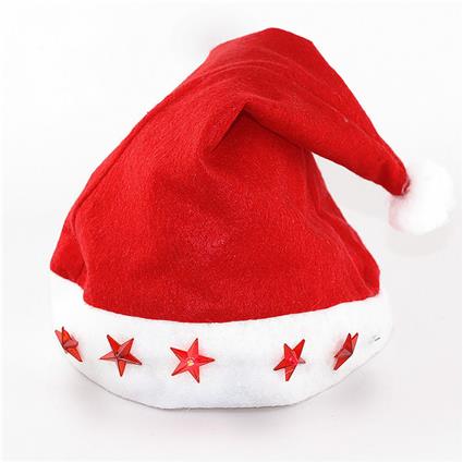 GORRO DE NATAL COM LUZES LED