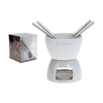 FONDUE SET CERAMICA 4 PEÇAS