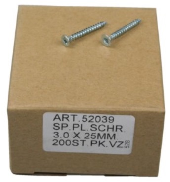 Caixa 200 Parafusos t/ Cruz (3.0x25mm)