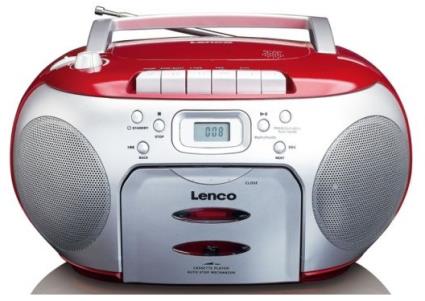 Rádio Portátil  SCD 420 c/ Leitor de CDs e Cassete (Vermelho) - 