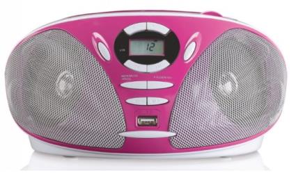 Rádio Portátil SCD 300 c/ Leitor de CDs e MP3 (Rosa) - 