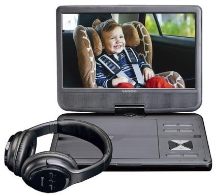 Leitor de DVD Portátil  + Auscultadores Bluetooth DVP 1017 10 (Preto) - 