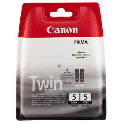 Tinteiro Original PGI-5, Preto, Pack 2, 0628B030